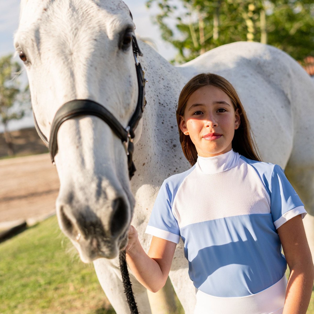 Turniershirt BABY BLUE MESH KIDS -  Kurzarm, Technische Turnierbekleidung
