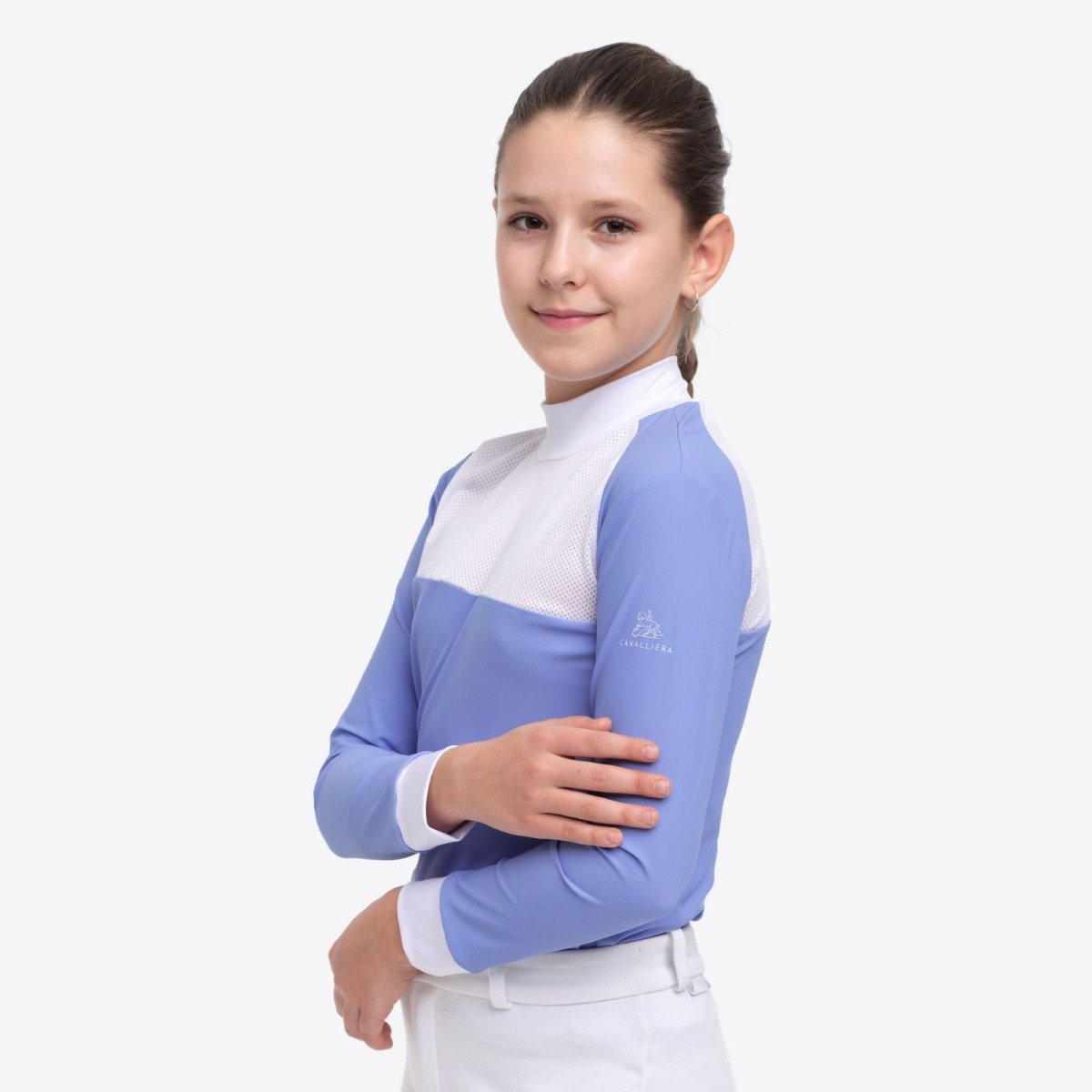 Turniershirt BABY BLUE MESH KIDS - Langarm, Technische Turnierbekleidung