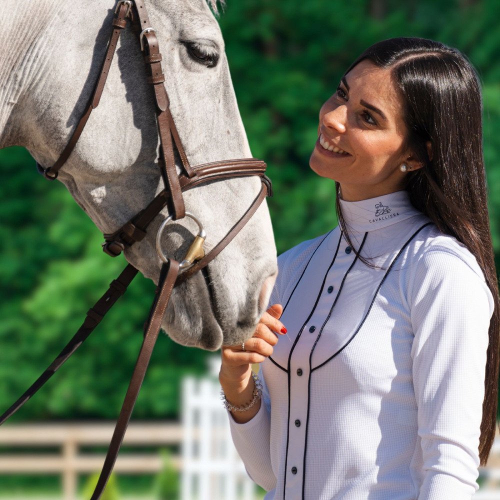 Cavalliera Riding Show Shirt GENTLE RIVER long for Equestrian Women