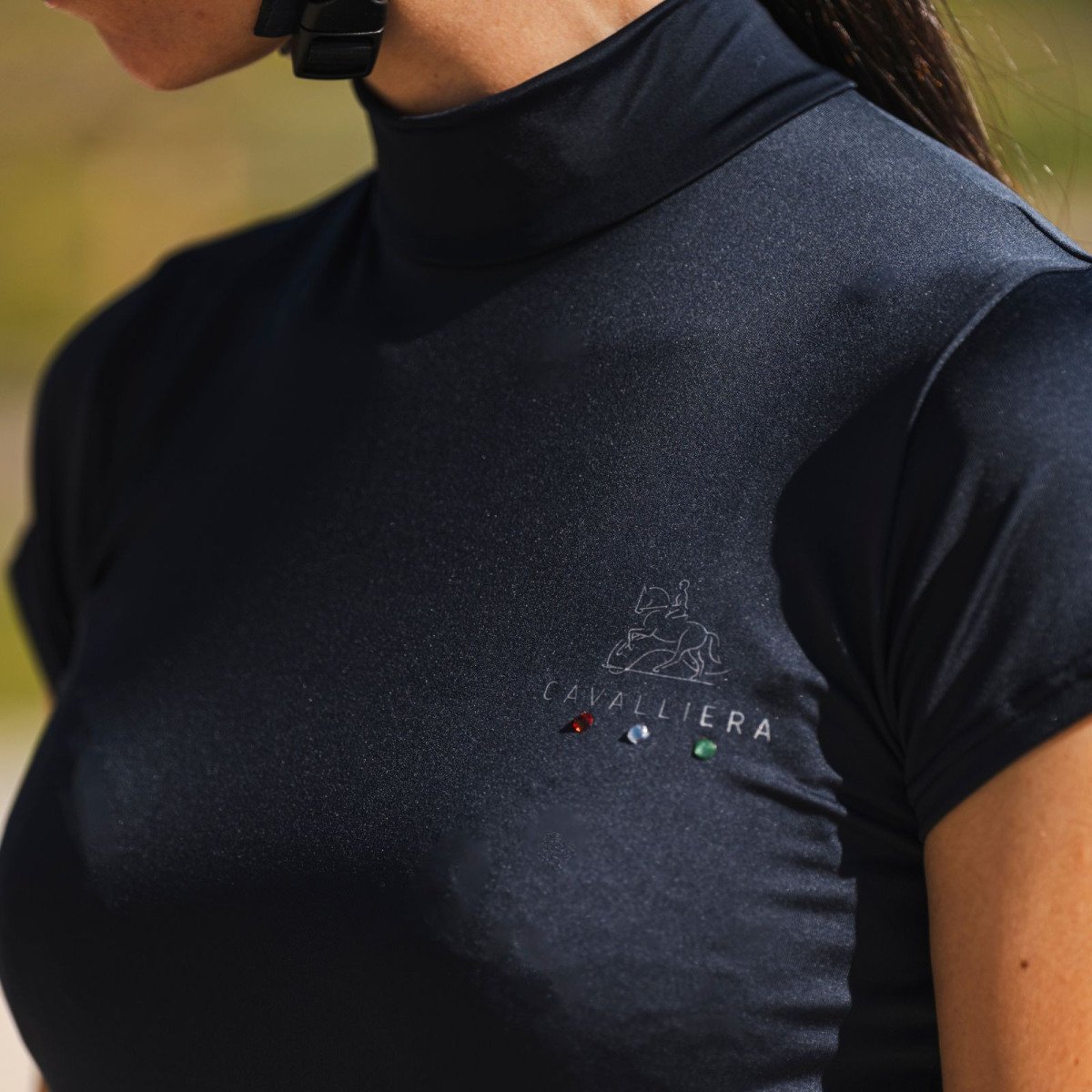 Reit-Rollkragenpullover SERENE - Kurzarm, Technische Reitbekleidung