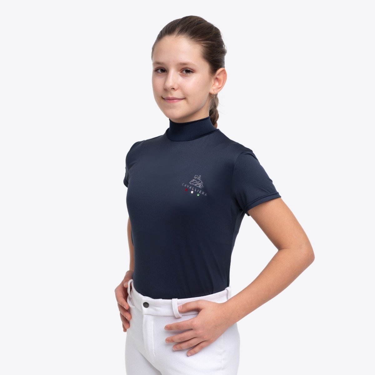 Camiseta hípica SERENE KIDS - Manga corta, Ropa hípica técnica