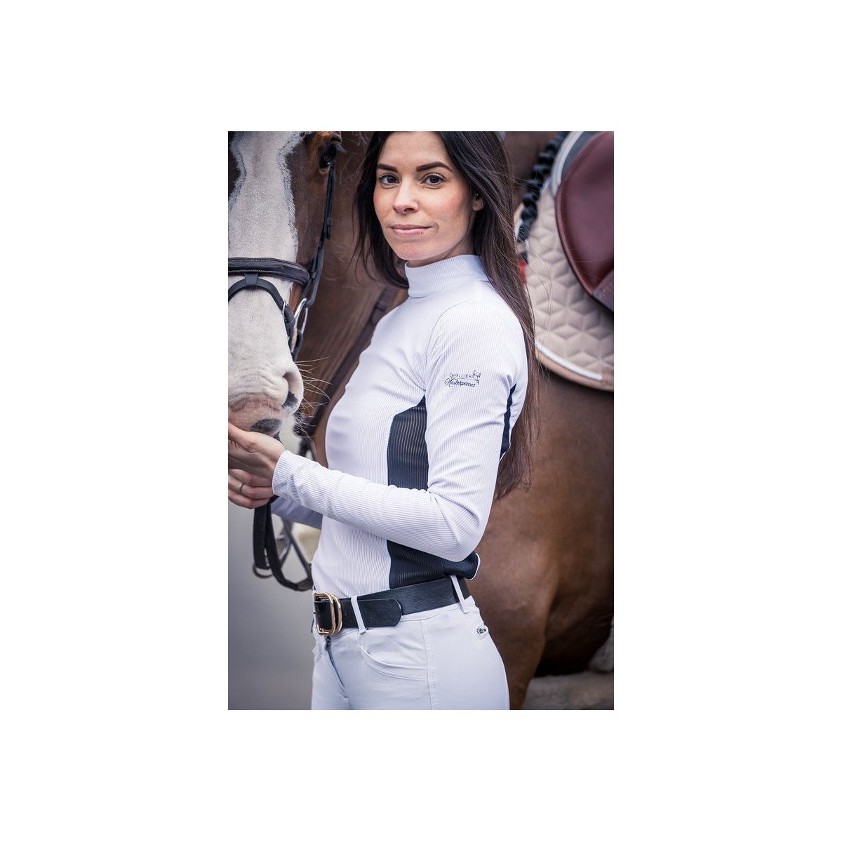 Cavalliera - Riding Show Shirt  ELEGANT STRIPE - long sleeve