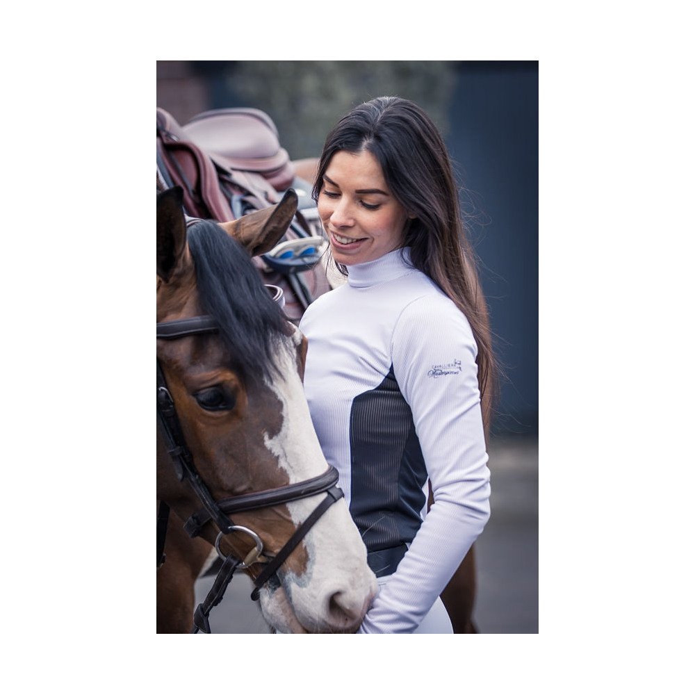 Camiseta de concurso ELEGANT STRIPE para mujer - manga larga, Equipación técnica para concurso