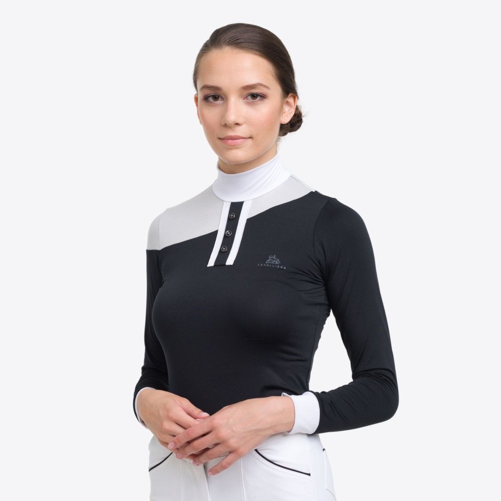 Cavalliera - Riding Show Shirt HIGH TECH OVAL - long sleeve