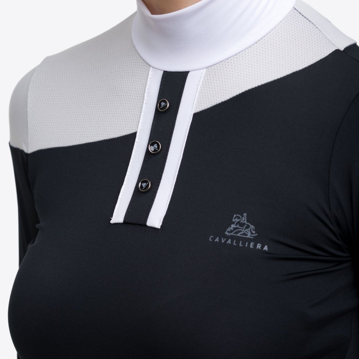 Cavalliera - Riding Show Shirt HIGH TECH OVAL - long sleeve