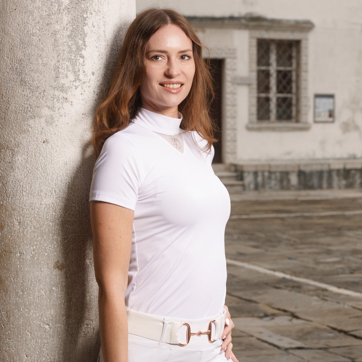 Cavalliera - Riding Show Shirt CRYSTAL DROP - short sleeve