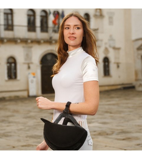 Női Lovas Versenying  GILDED - Rövid Ujjú, Technikai Lovas Versenyruházat