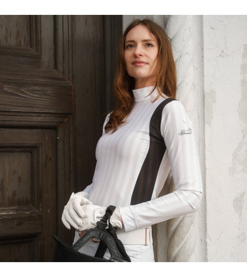 Women's Riding Show Shirt DUO HARMONY - Long Sleeve, Technical Equestrian Show Apparel