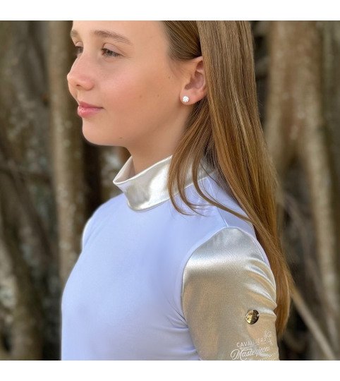 Kinder Turniershirt GILDED KIDS - Langarm, Funktions-Turnierbekleidung, Reitbekleidung