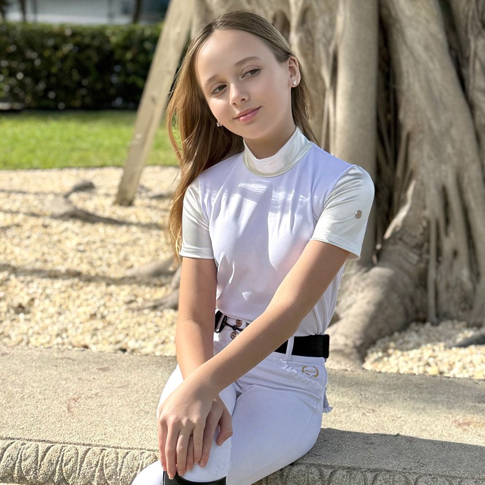 Cavalliera - Kurzarm-Turniershirt GILDED KIDS - Reitbekleidung