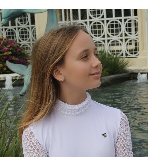 Children's Riding Show Shirt LUXE KIDS - Short Sleeve, Technical Equestrian Show Apparel