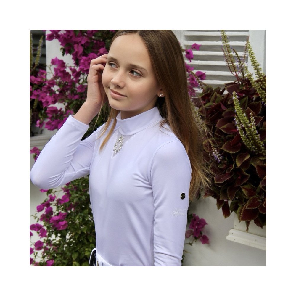 Cavalliera - Riding Show Shirt CRYSTAL DROP KIDS - long sleeve