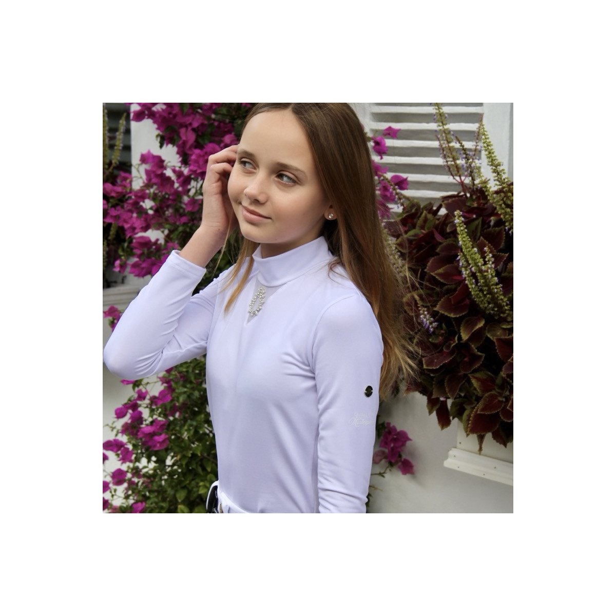 Cavalliera - Riding Show Shirt CRYSTAL DROP KIDS - long sleeve