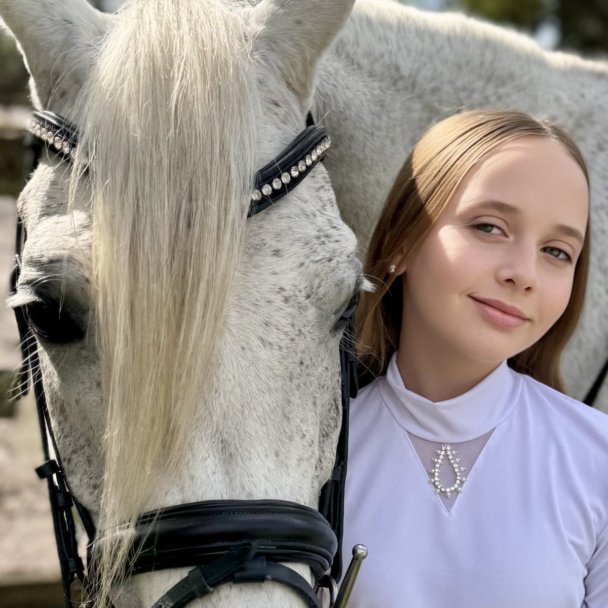 Cavalliera - Kurzarm-Turniershirt CRYSTAL DROP KIDS - Reitbekleidung