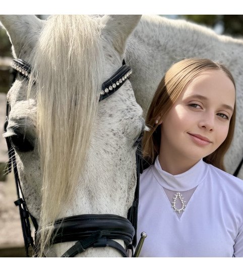 Kinder Turniershirt CRYSTAL DROP KIDS - Kurzarm, Funktions-Turnierbekleidung, Reitbekleidung