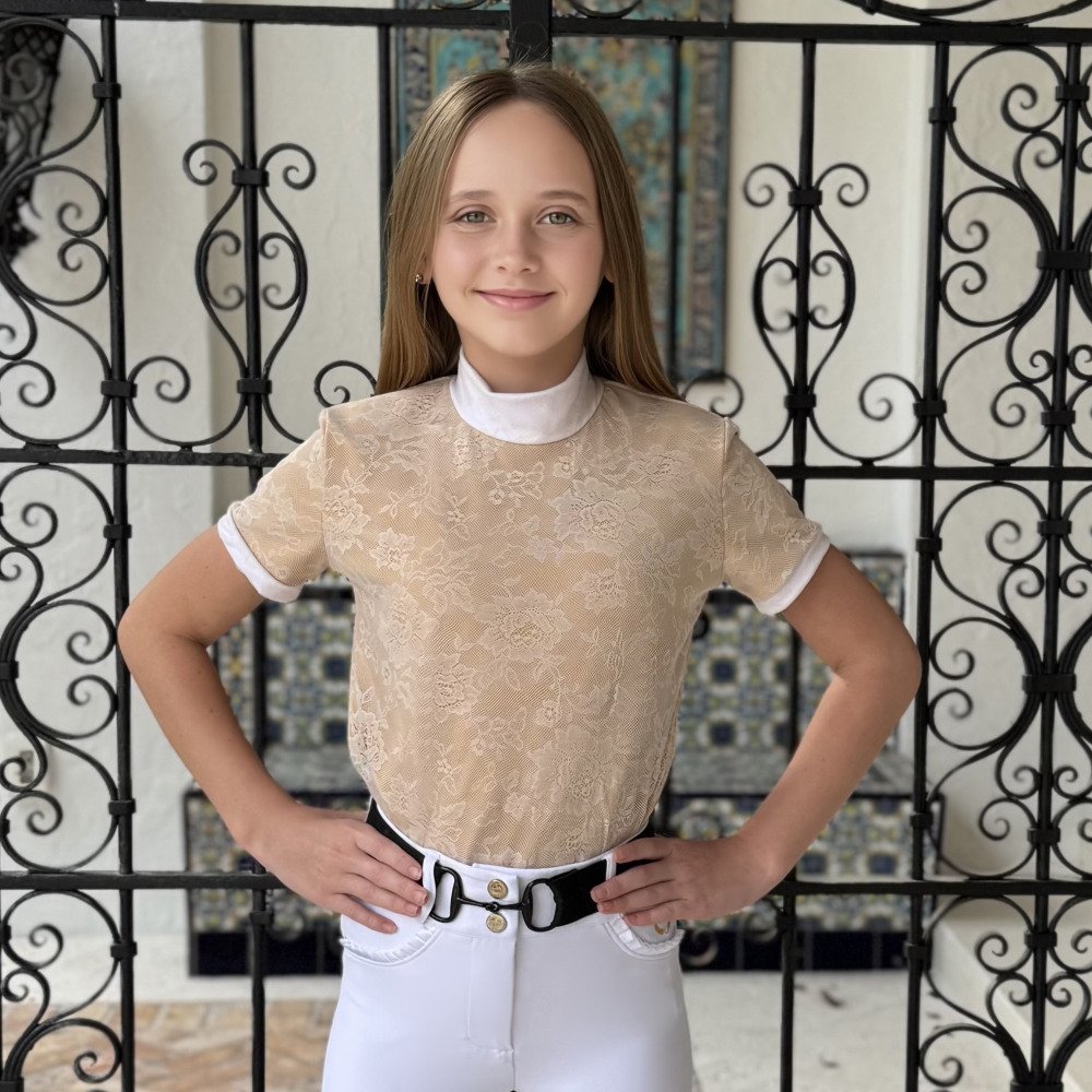 Cavalliera -Kurzarm-Turniershirt PURE LACE KIDS