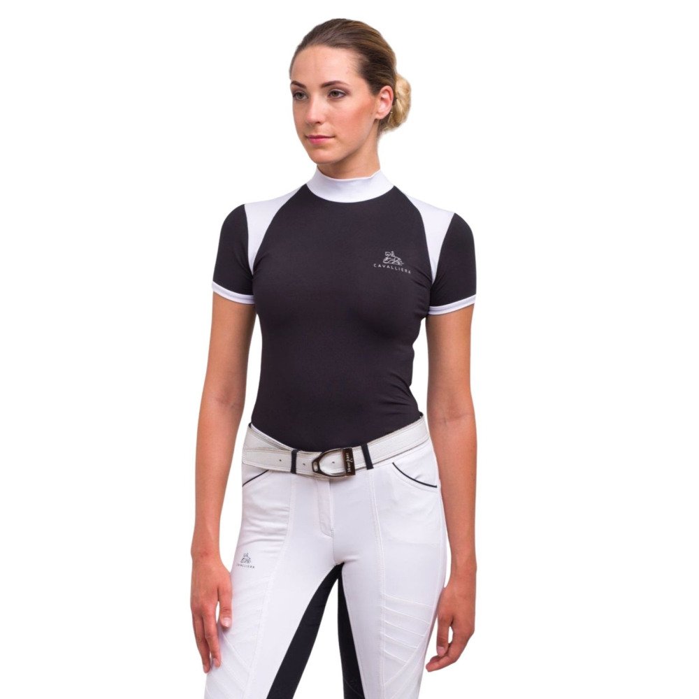 Reiten Turniershirt BLACK JACK - Kurzarm. Technische Reitsportbekleidung