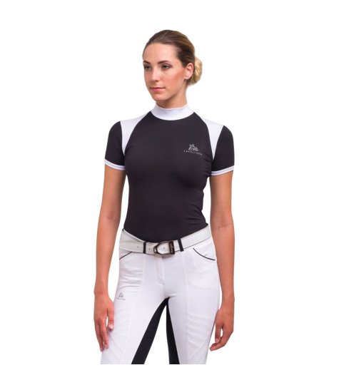 Riding Show Shirt BLACK JACK - Short Sleeve. Technical Equestrian Apparel
