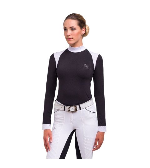 Riding Show Shirt BLACK JACK - Long Sleeve. Technical Equestrian Apparel