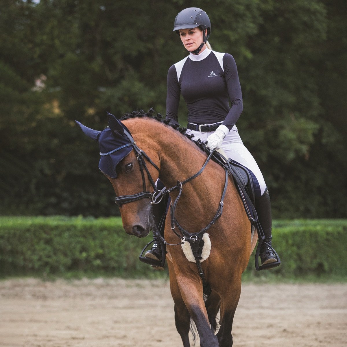 Riding Show Shirt BLACK JACK - Long Sleeve. Technical Equestrian Apparel
