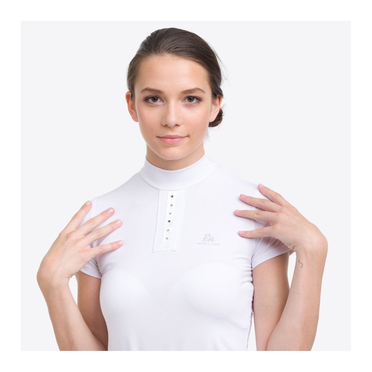 Cavalliera Camiseta de Concurso CUSTOM CRYSTALLIZED, manga corta