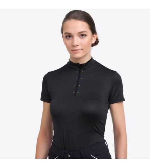 Technical Riding Top CUSTOM CRYSTALLIZED - Short Sleeve, Technical Equestrian Apparel