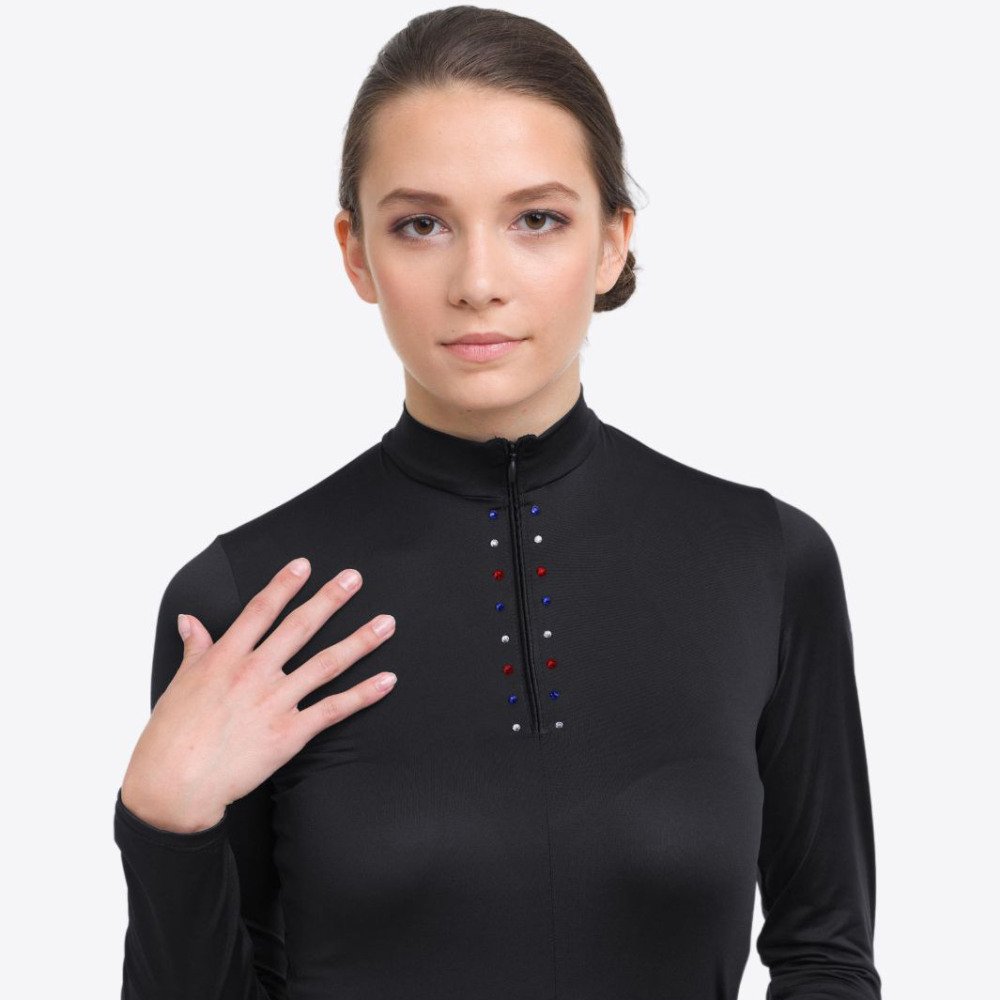 Cavalliera Riding Top CUSTOM CRYSTALLIZED, long sleeve