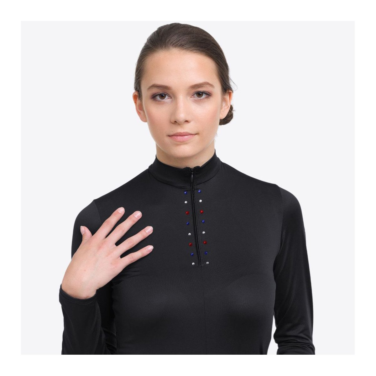 Cavalliera Riding Top CUSTOM CRYSTALLIZED, long sleeve