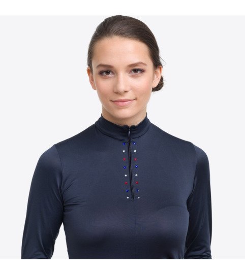 Technical Riding Top CUSTOM CRYSTALLIZED - Long Sleeve, Technical Equestrian Apparel