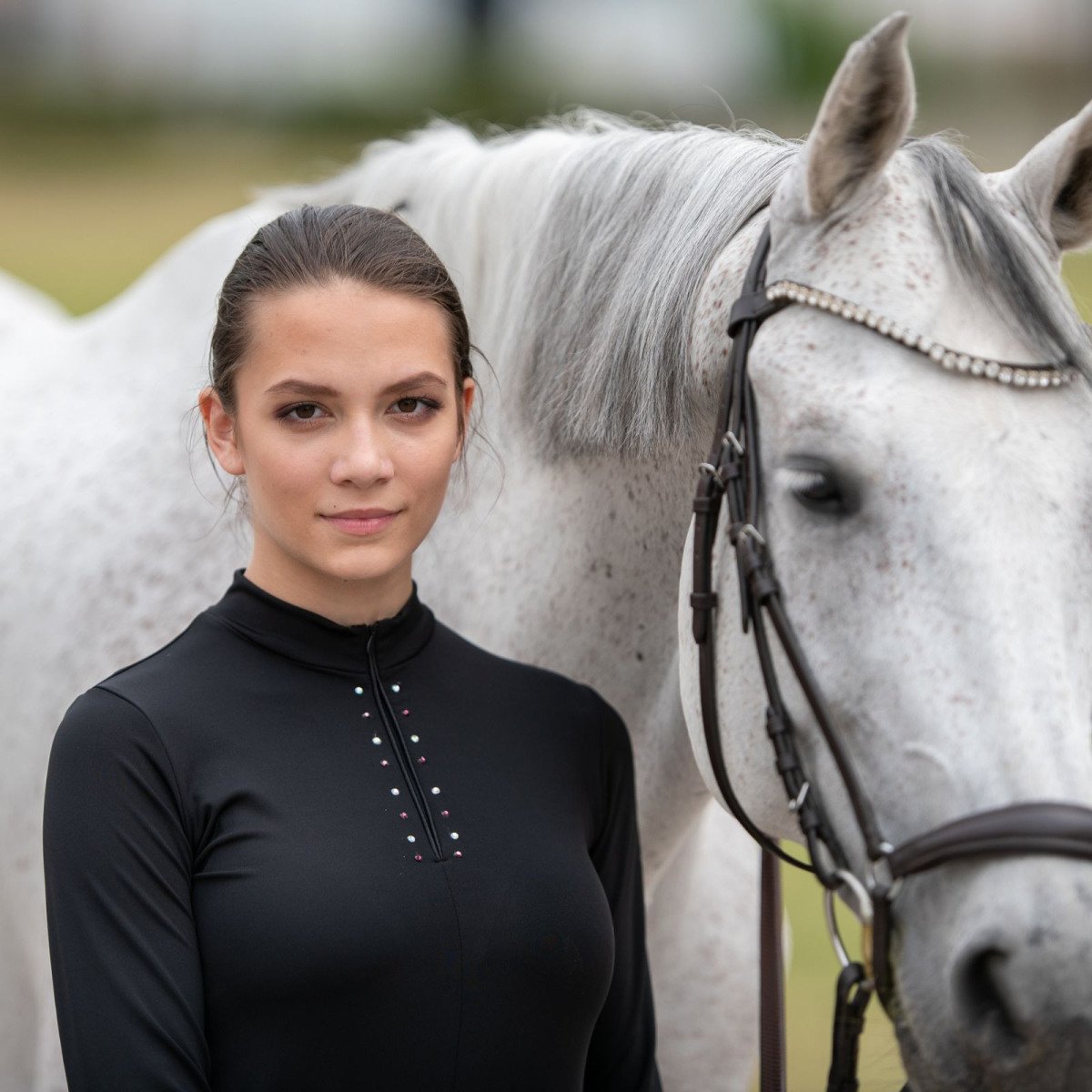 Cavalliera Reiten Top Langarm CUSTOM CRYSTALLIZED