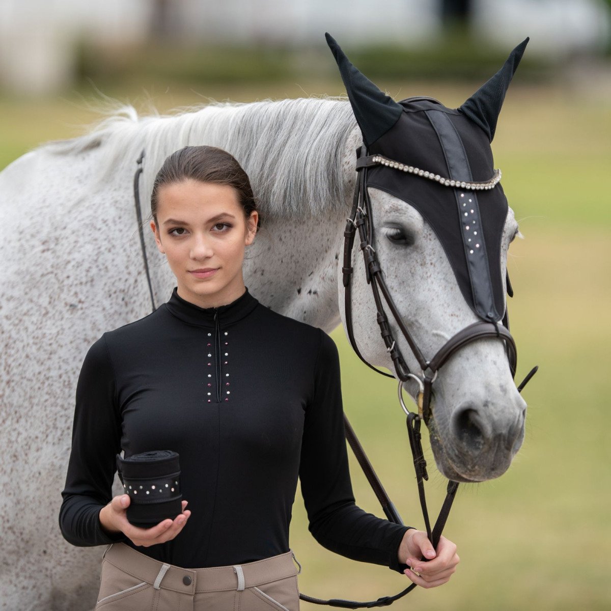Cavalliera Riding Top CUSTOM CRYSTALLIZED, long sleeve
