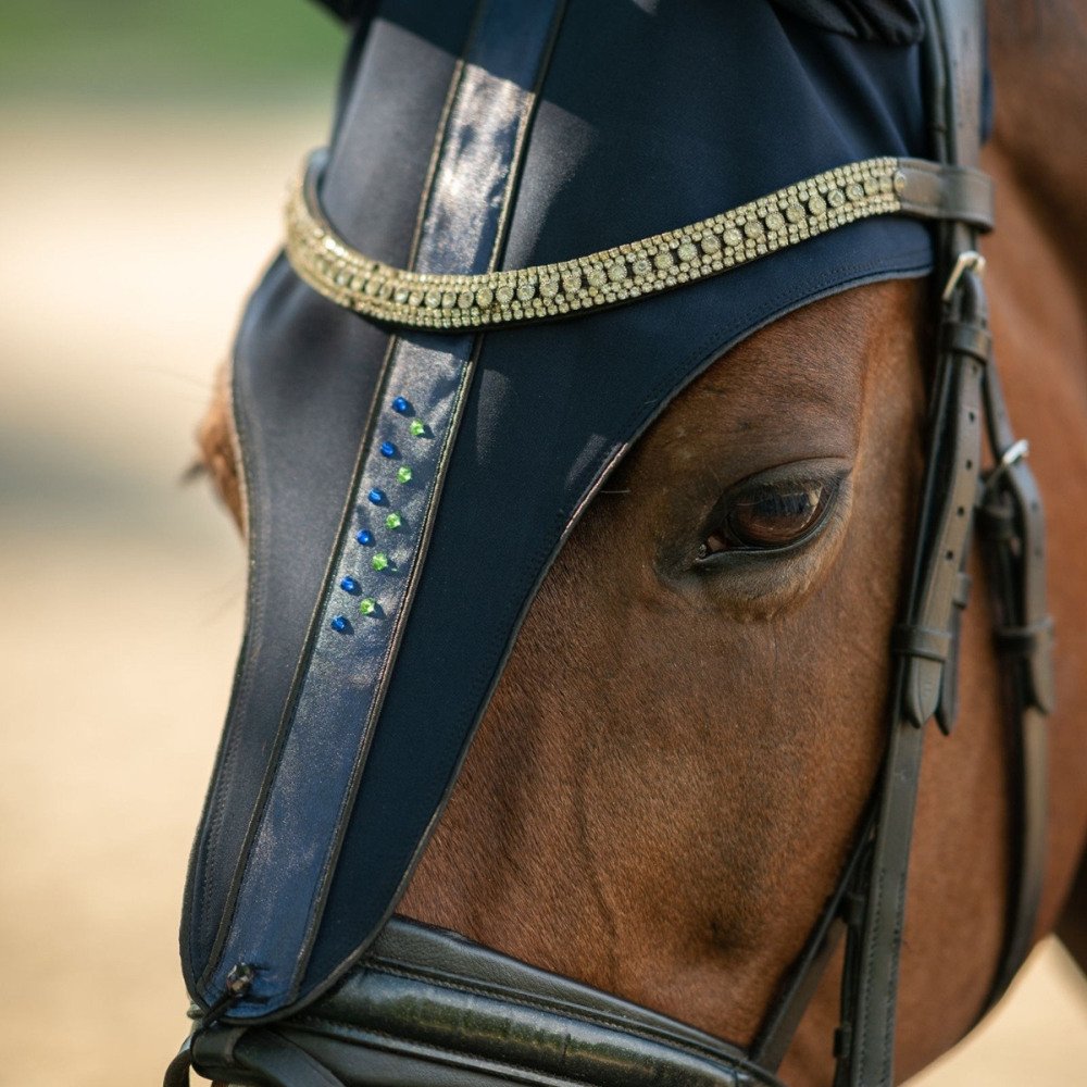 Cavalliera - Horse ear bonnets CUSTOM CRYSTALLIZED - long