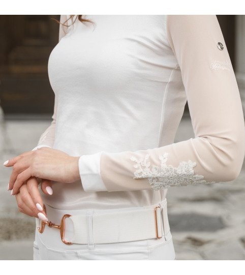 Damen Turniershirt SIGNATURE SLEEVES 'W' - Langarm, Funktions-Turnierbekleidung, Reitbekleidung