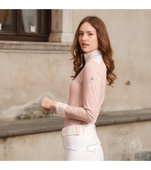 Women's Riding Show Shirt ARIOSA - Long Sleeve, Technical Equestrian Show Apparel