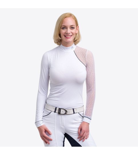 Camiseta de concurso MODERN DAME - Manga larga, Ropa hípica de concurso técnica