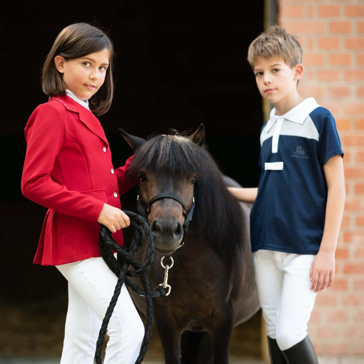 Cavalliera - Turniershirt für Jungen MOSAIC KIDS- Kurzarm