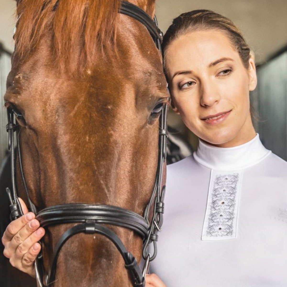 Riding Show Shirt SILVER POP - Short Sleeve - Cavalliera
