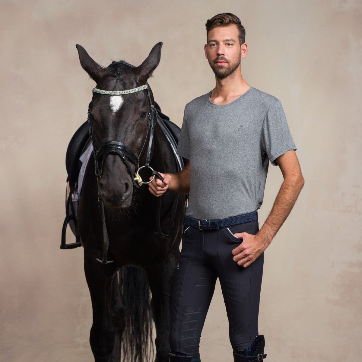 Reiten Top Kurzarm GRANDEUR MEN - Cavalliera