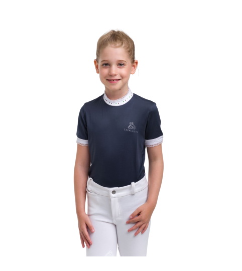 Lovas Versenying CRYSTAL KIDS - Rövid Ujjú, Technikai Lovas Versenyruházat