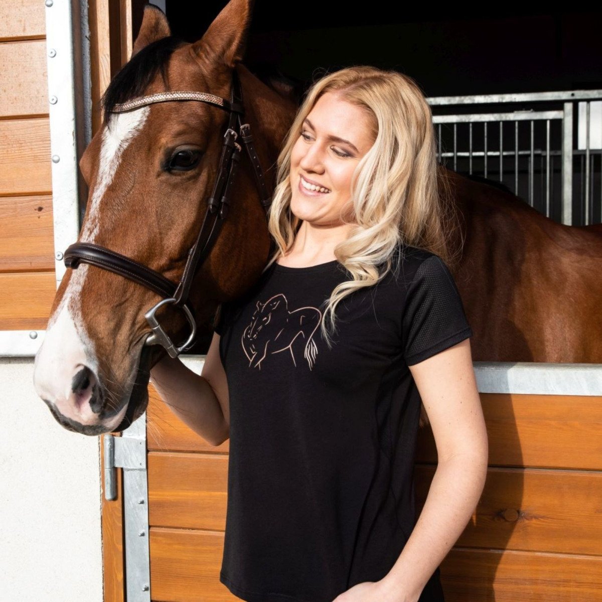 Reiten T-Shirt ROSE GOLD - Kurzarm - Cavalliera