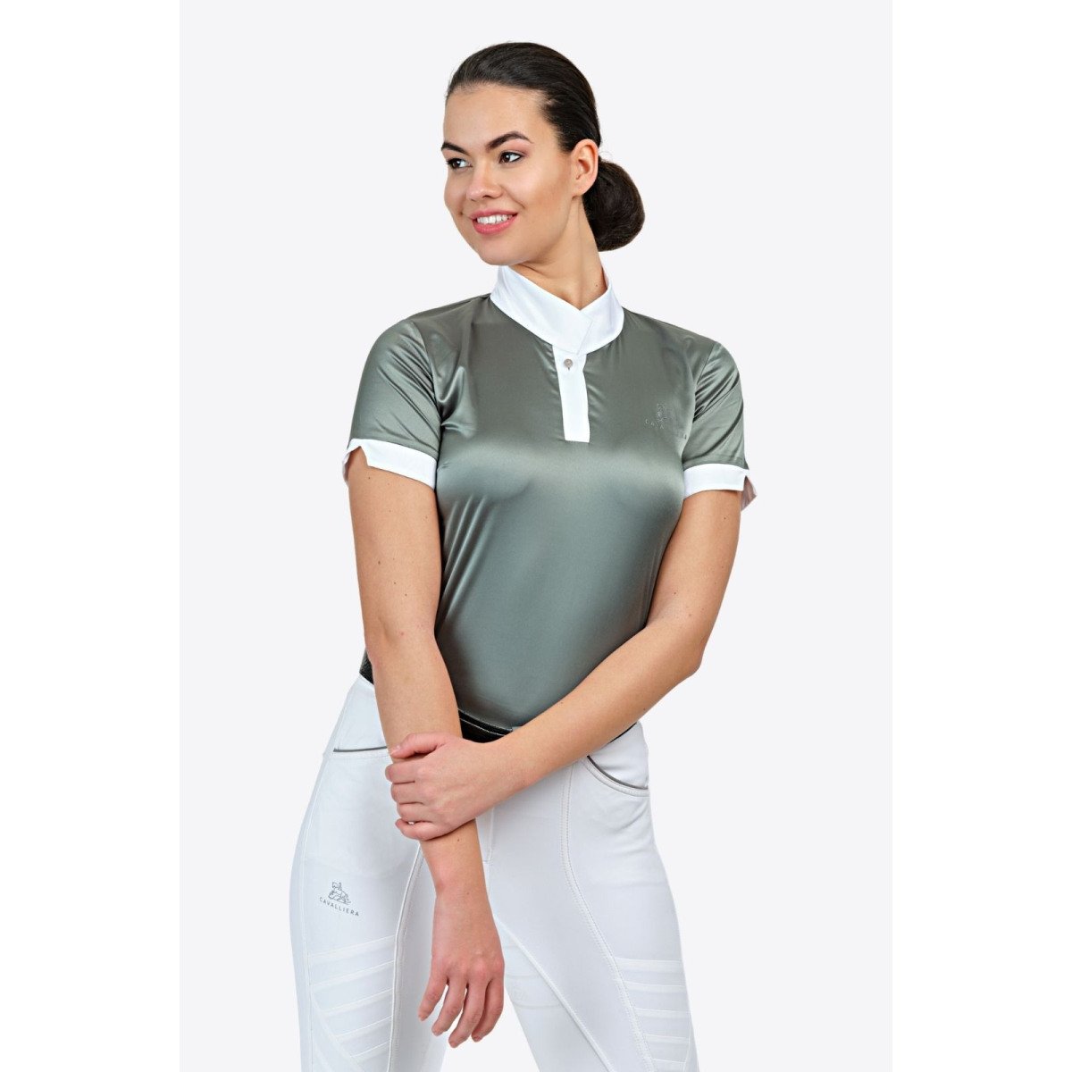 Reiter Turniershirt DUSTY GREEN - Kurzarm - Cavalliera