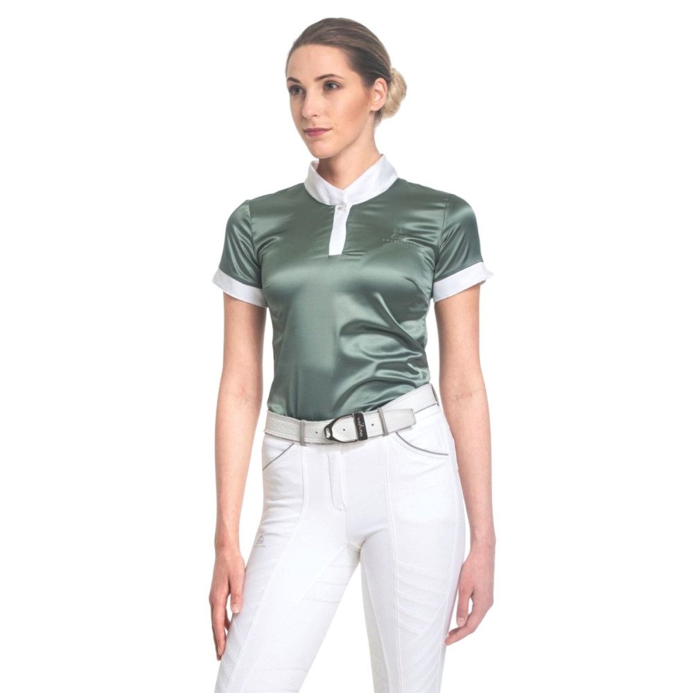Reiter Turniershirt DUSTY GREEN - Kurzarm - Cavalliera