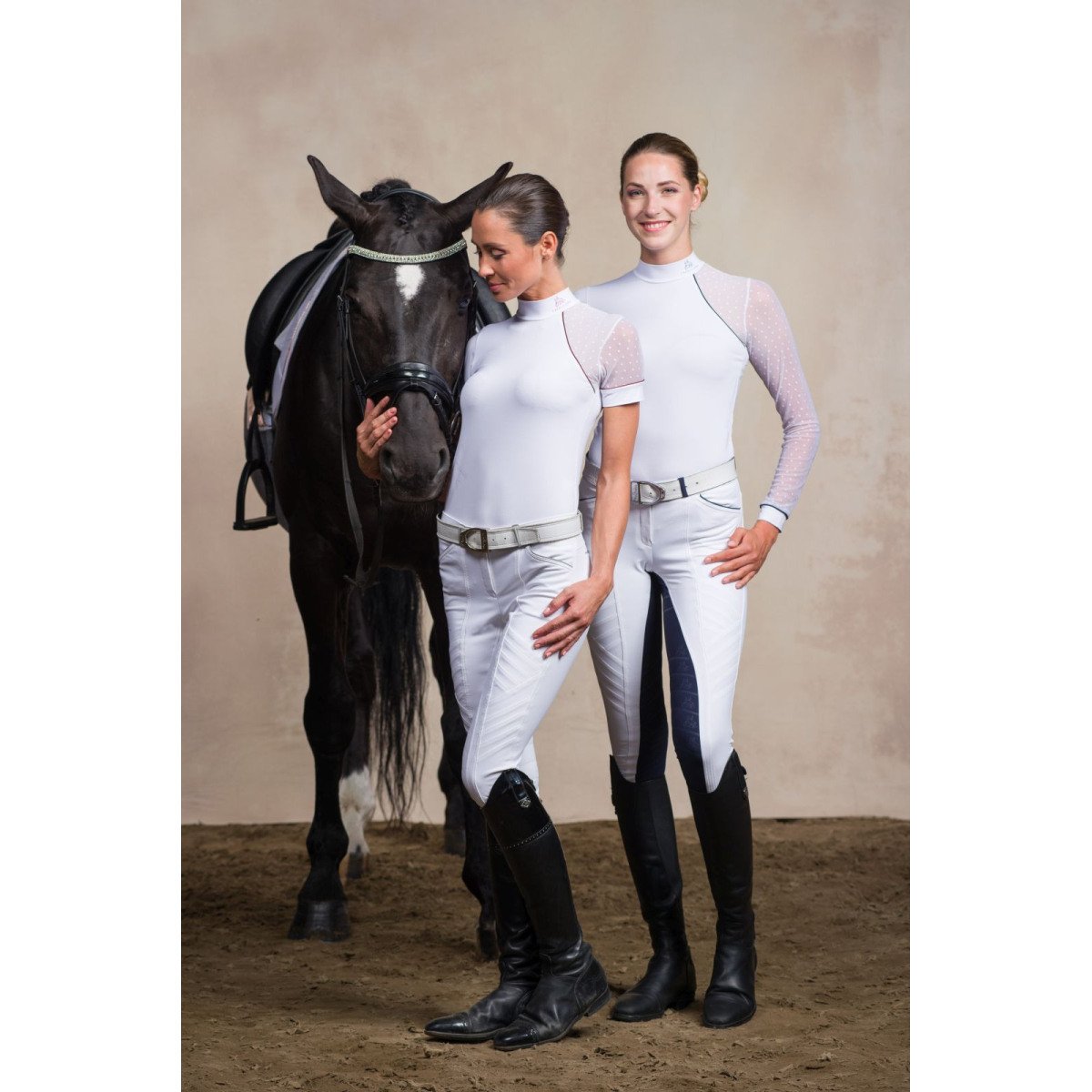 Reiten Turniershirt DAME - Kurzarm - Cavalliera