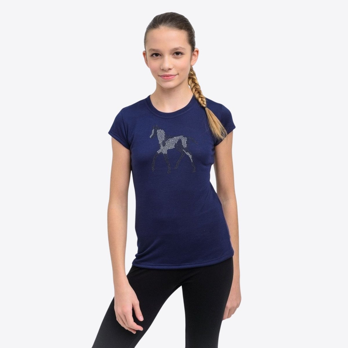 Reiten Top für Kinder Kurzarm SPARKLE- Cavalliera