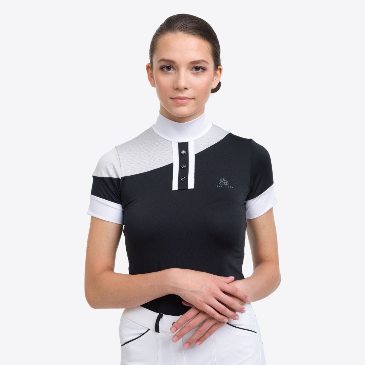 Cavalliera - Riding Show Shirt HIGH TECH OVAL - short sleeve