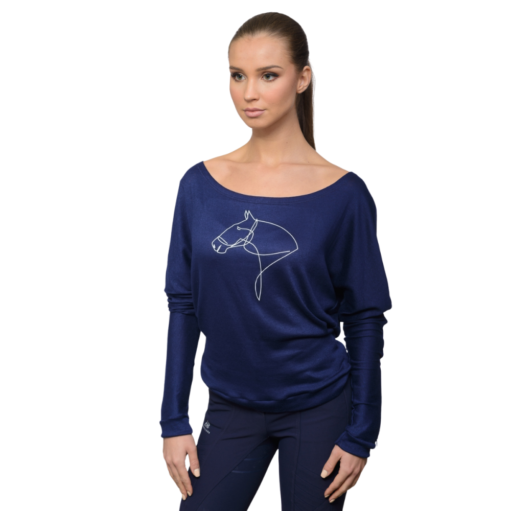 Reiten Top Boat Neck, Loose Fit LYNA - Cavalliera