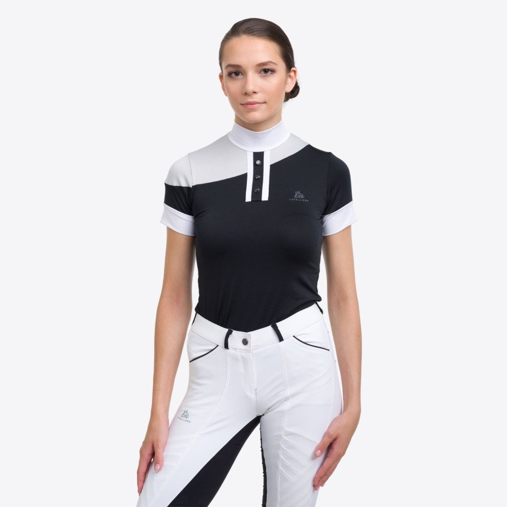 Cavalliera - Riding Show Shirt HIGH TECH OVAL - short sleeve