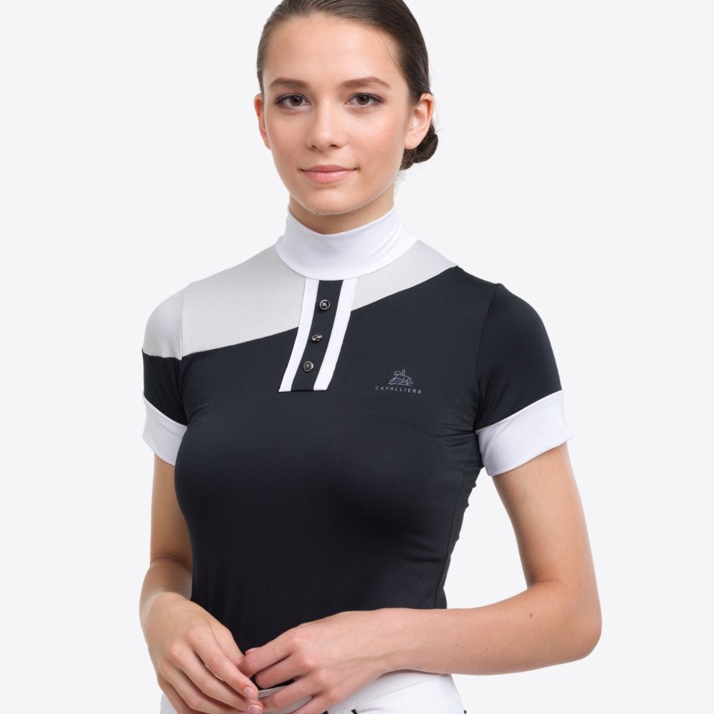 High Performance Riding Show Shirt HIGH TECH OVAL - Short Sleeve, Technical Equestrian Show Apparel