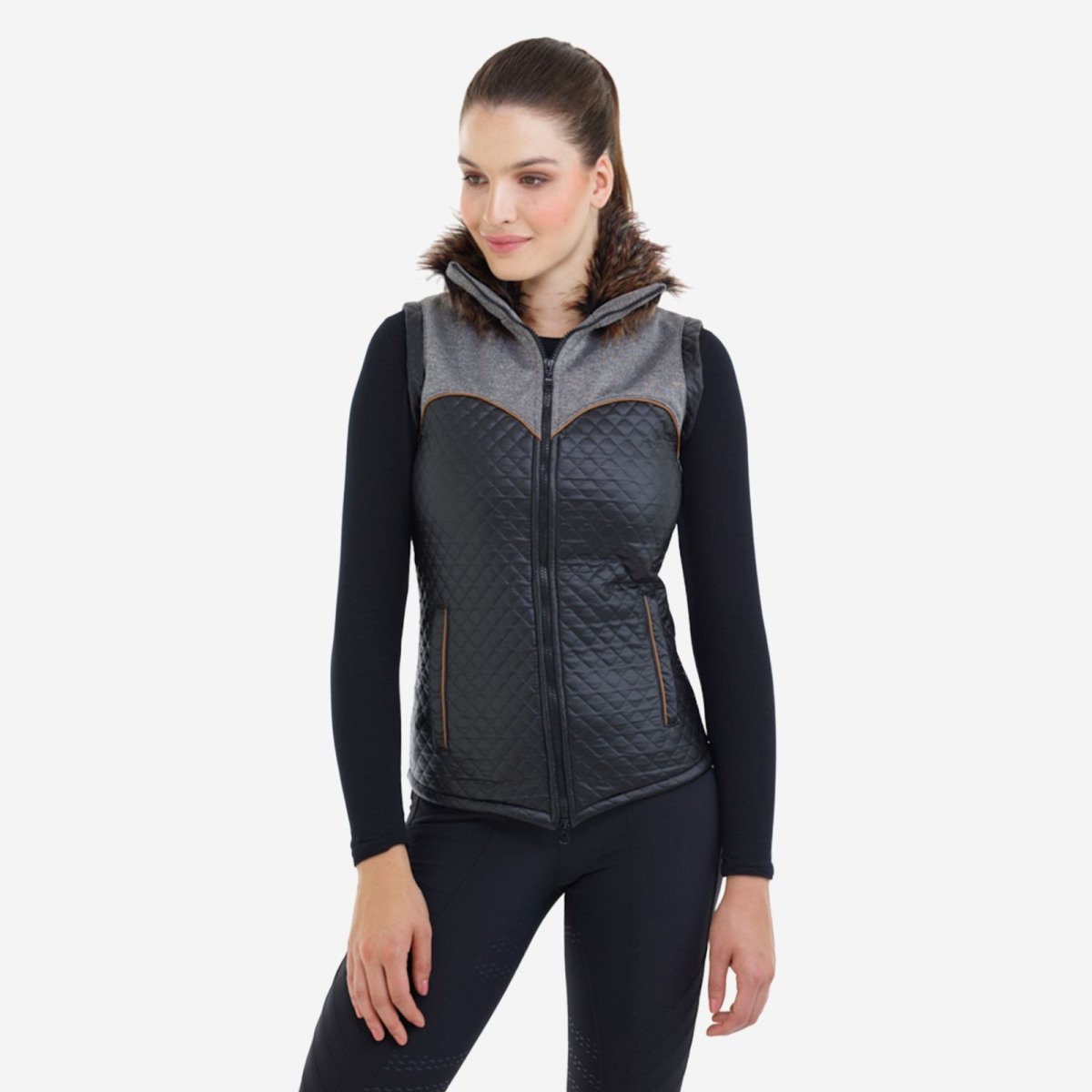 Winter Riding Vest - MAJESTY - SOFTSHELL FUR - Cavalliera