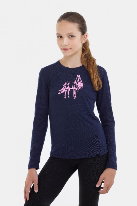 Μπλούζα Ιππασίας για Παιδιά Μακρυμάνικη - STARRY, Ιππική Ενδυμασία